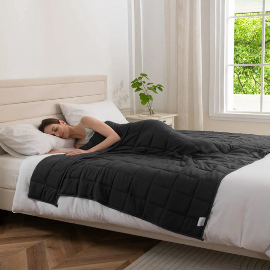 Heated Comfort™ Gravity Weighted Blanket – 4/6/8kg for Calming Sleep (Grey)
