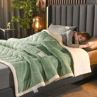 UltraSoft European Fleece Weighted Blanket – Thickened Winter Comforter for Cozy Sleep