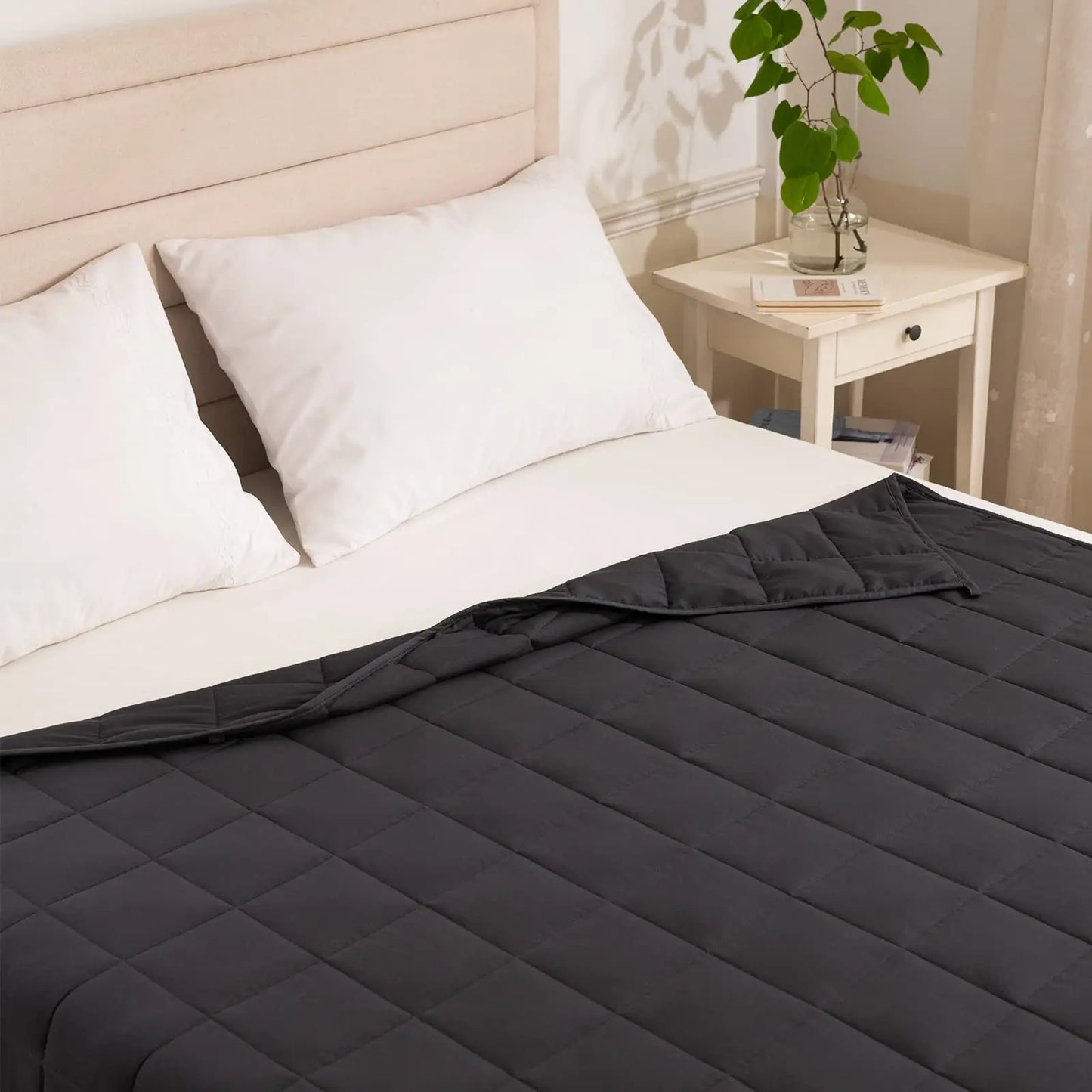 Heated Comfort™ Gravity Weighted Blanket – 4/6/8kg for Calming Sleep (Grey)